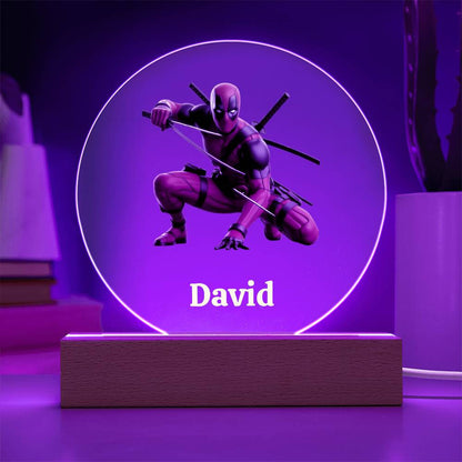 Lampara LED Deadpool personalizable