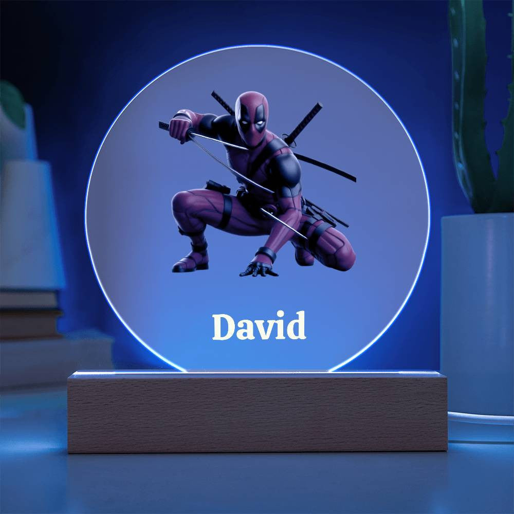 Lampara LED Deadpool personalizable