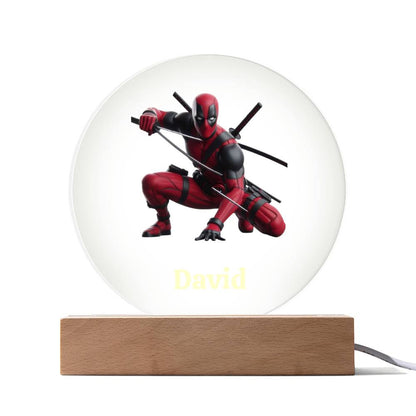 Lampara LED Deadpool personalizable