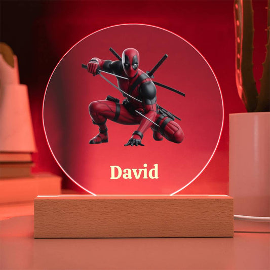 Lampara LED Deadpool personalizable