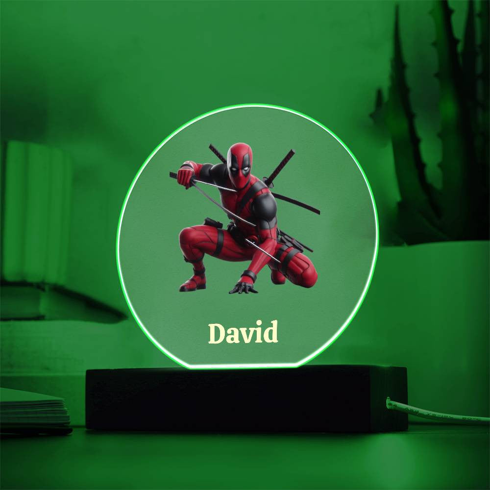 Lampara LED Deadpool personalizable