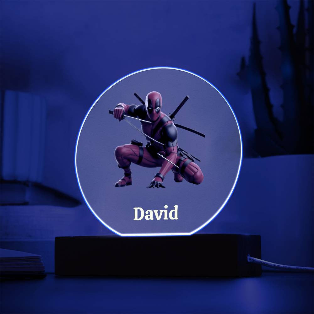 Lampara LED Deadpool personalizable